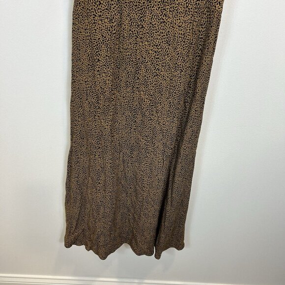 NWT Banana Republic Size 12 Leopard Printed Midi Dress Tie Waist Button Down - Picture 8 of 9